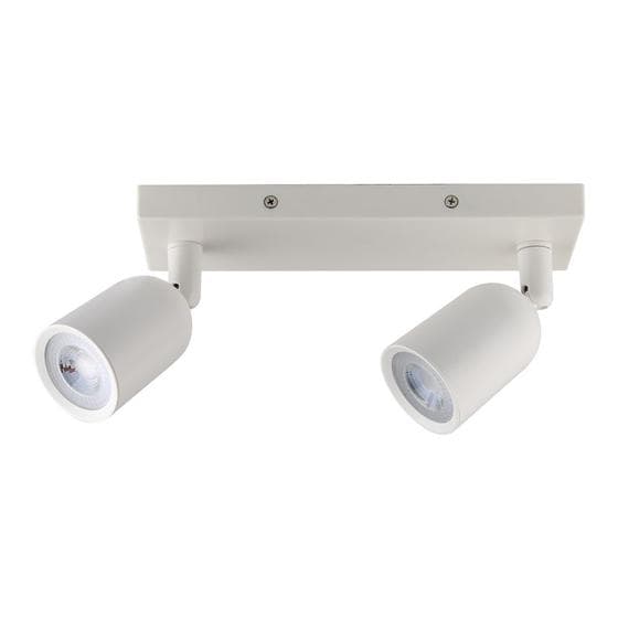 Luminária spot led direct mr16 base linear 2x4w branco