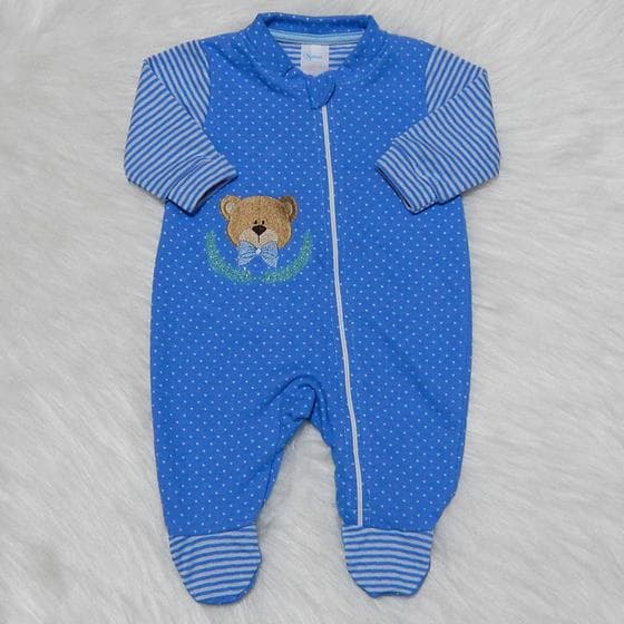 Macacão Bebê e Infantil Menino Ursinho