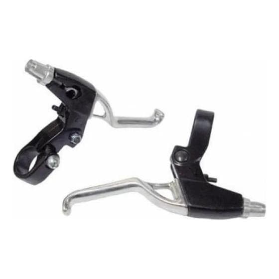 Manete Logan Alumínio Bike Freio V-brake Preto E Polido Mtb