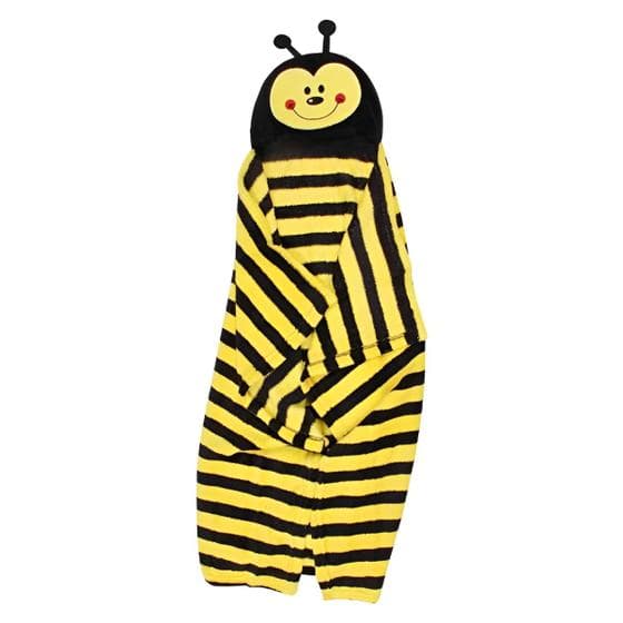 Manta bebê Com Capuz Abelha Macia Flannel 100x75 cm Jolitex