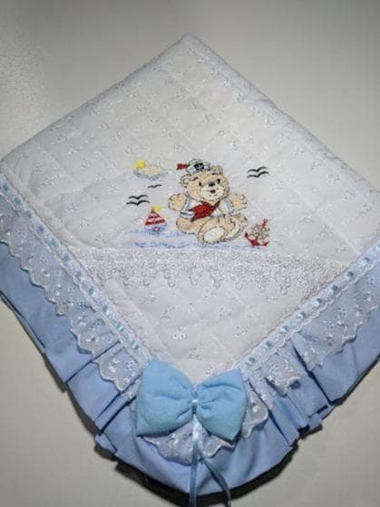 Manta para bebê acolchoada de menino grippir / saída de maternidade