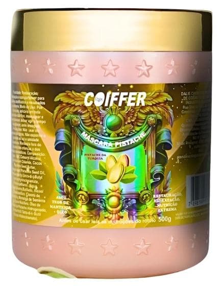 Máscara Pistache Coiffer 500grs Restaura Hidrata e Nutre Poderosamente