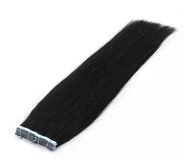 Mega hair fita adesiva castanho 40cm 10 peças - 25gr