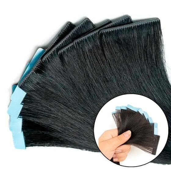 Megahair fita adesiva castanho invisivel 50cm -20 peças