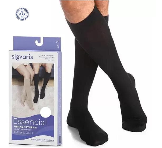 Meia 3/4 Sigvaris Cotton Comfort 20-30mmHg Fechada