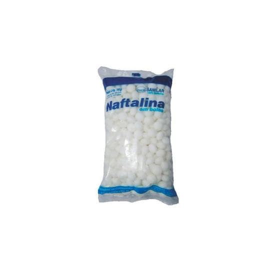 Naftalina em Bolas Branca Embalagem 1Kg - Sanilar