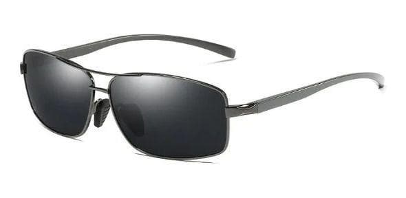 Óculos De Sol Aoron Retangular Polarizado Proteção Uv400