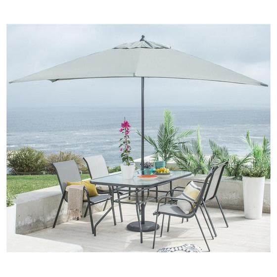 Ombrelone Central com Manivela 2x3m Cinza