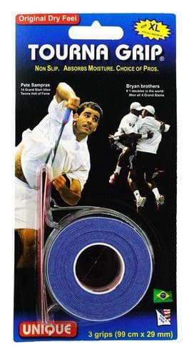 Overgrip Unique Tourna Grip Original Dry Azul Pack Com 3 Un.
