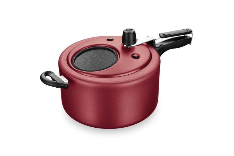 Panela De Pressão 6L Antiaderente Com Visor De Vidro Cereja - mta