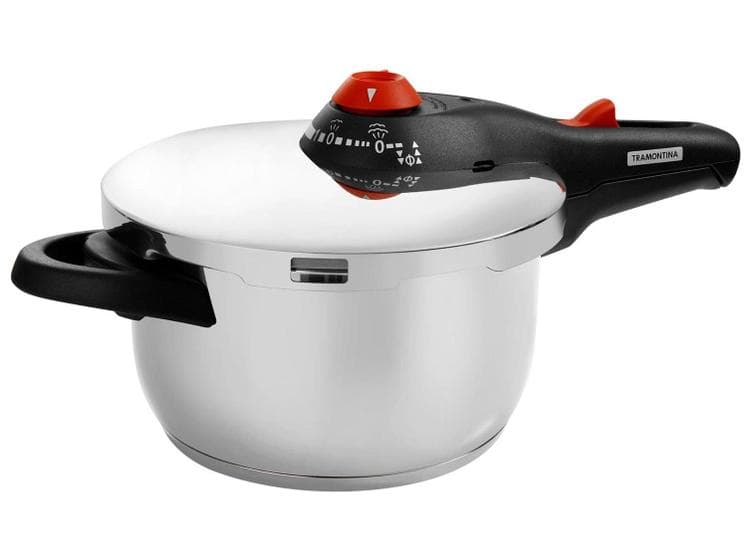 Panela De Pressão Em Inox Solar 4,5L 22cm Tramontina
