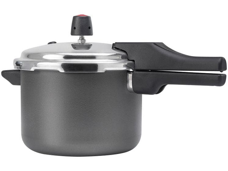Panela de Pressão Quartzo Indução Grafite 20 cm 4,5 L em Alumínio com Revestimento Interno Antiaderente Multiflon