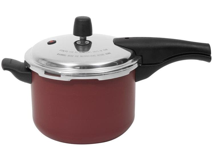 Panela de Pressão Tramontina Vancouver Alumínio Rev. Antiaderente Vermelho 20 cm 4,5 L 20582720