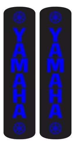 Par De Adesivos Protetor De Bengala Yamaha Azul Resinado