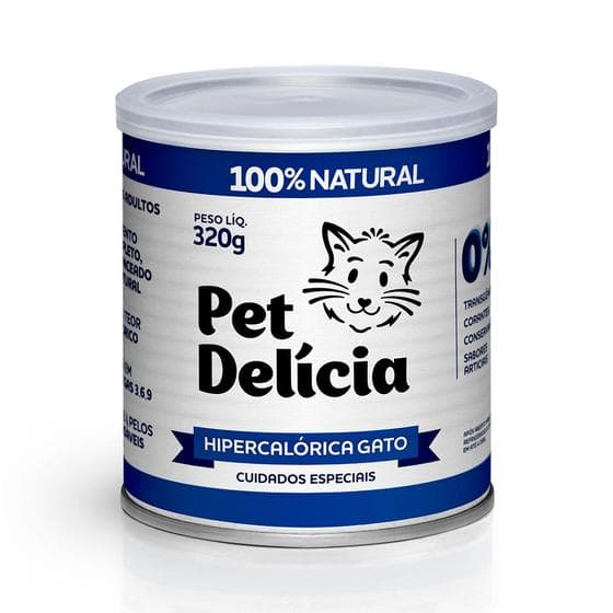 Patê hipercalorica gato 320gr - pet delicia