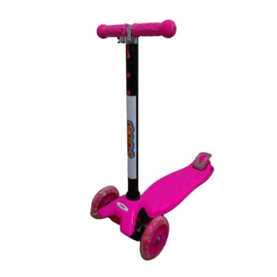 Patinete infantil 3 rodas com altura regulável importway bw011 rosa