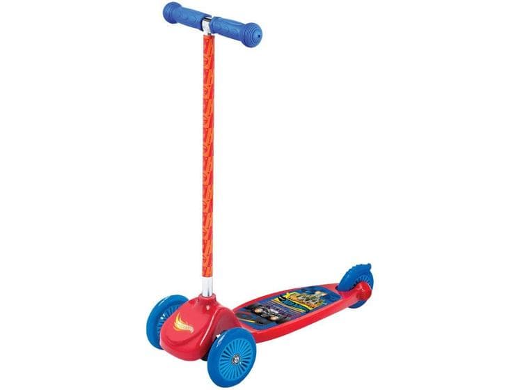 Patinete Infantil 3 Rodas Hot Wheels Base Larga - Fun 0551