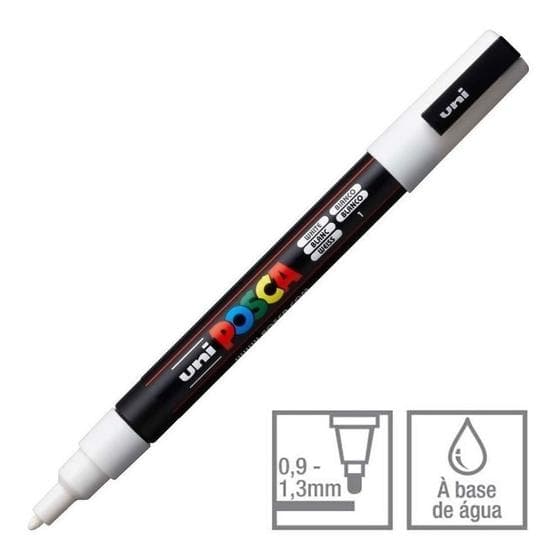 PC-3M Posca Branca 0.9-1.3mm