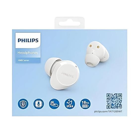Philips Tat1209 Fone Bluetooth Branco Estojo Carregamento