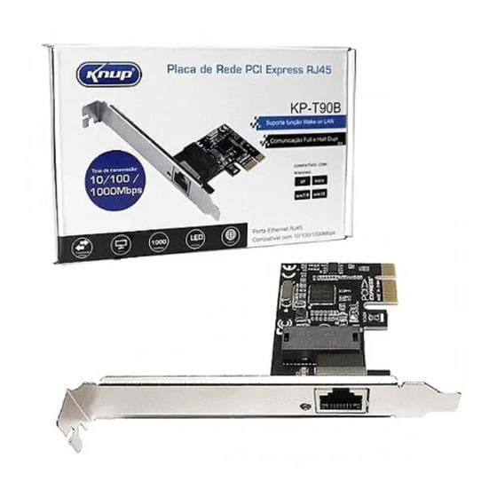 Placa de Rede PCI Express RJ45 1000 Mbps KP-T90B