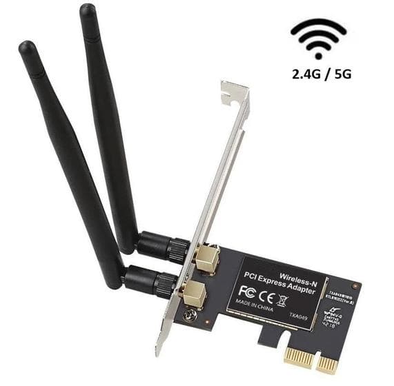 Placa PCI-E Express Wireless Dual Band 5G e 2.4G 2 Antenas KP-T119