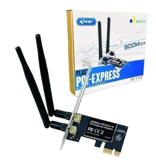 Placa Pci Express 1x Wireless 300mbps 2 Antenas 2.4Ghz Nfe