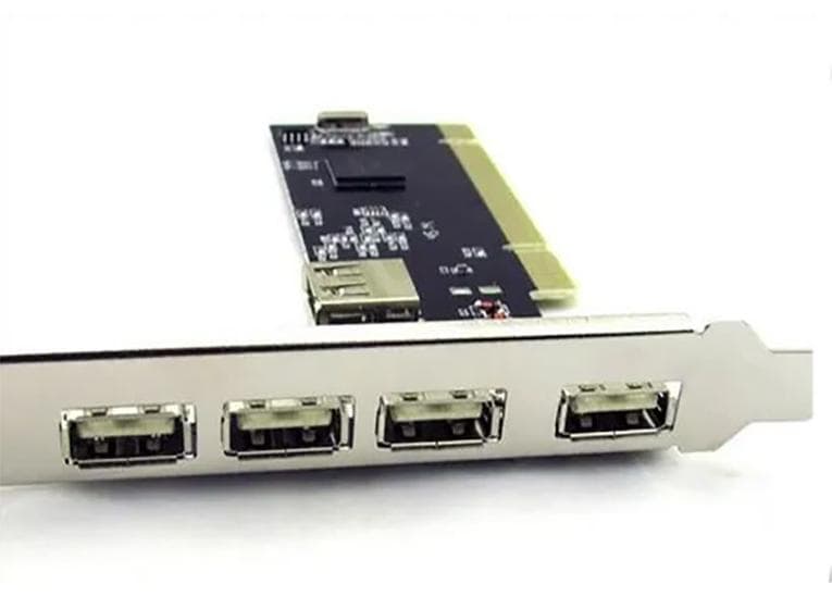 Placa pci usb 4 portas usb externa e 1 interna pc computador