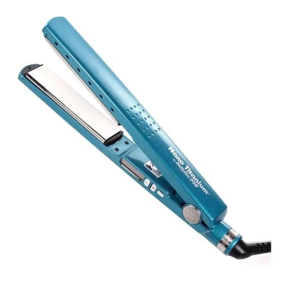 Prancha/Chapinha Nano Titanium Babyliss Pro para progressiva/para alisar - Tradicional Azul 1+1/4 450ºF (230ºC) Original By Roger