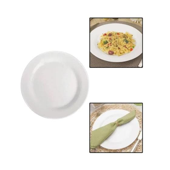 Prato de Vidro Menu Raso 24 cm