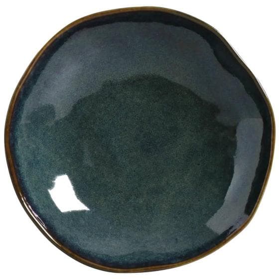 Prato Fundo Porto Brasil Orgânico Oceano Cerâmica Stoneware 21cm Azul Avulso Sopas Caldos