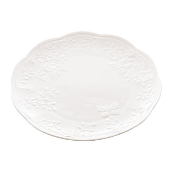 Prato Raso de Porcelana New Bone Butterfly Flower 26,5cm x 27cm x 2,5cm Lyor
