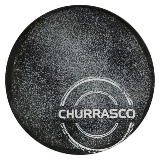 Prato Raso para Churrasco Porcelana 25cm Churrasco Carbon Avulso Tramontina