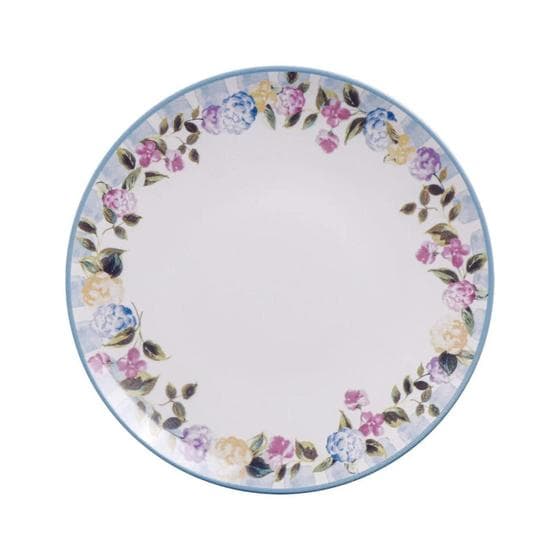 Pratos Raso Refeição 25cm Aura Tramontina Jantar Porcelana Florido