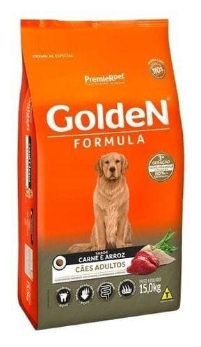 Premierpet Golden Premium Especial Formula Cão Adulto - Todos Os Tamanhos - Carne/arroz - 15 Kg - 15 Kg - Sacola - Seca