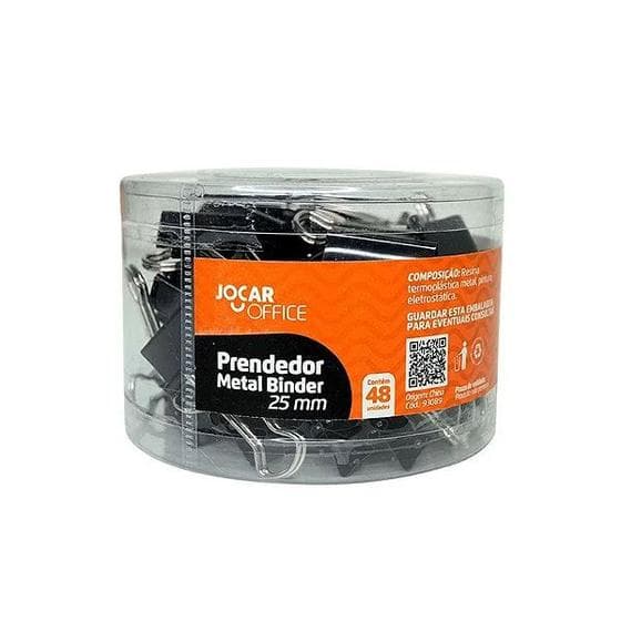 Prendedor de metal binder 25mm caixa com 48 unidades