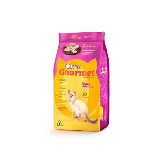 Quatree Premium Gourmet Ração Gatos Adultos Mix De Carnes 10.1kg