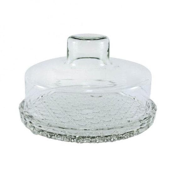 Queijeira de vidro transparente 20 cm e tampa acompanha