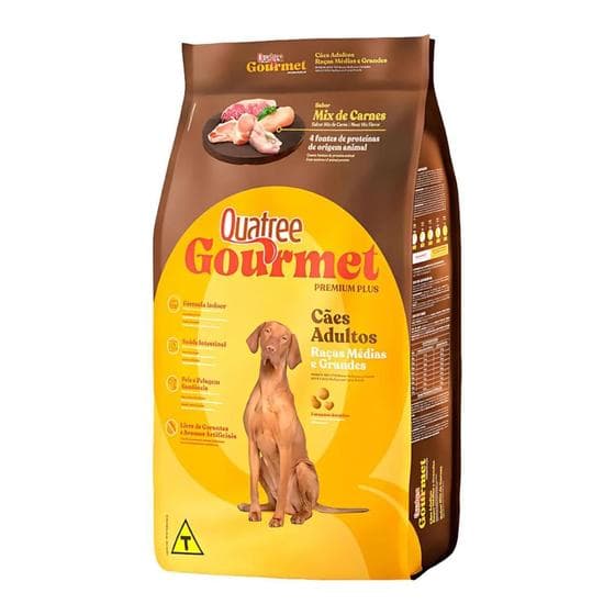 Ração Quatree Gourmet Adultos Raças Médias E Grandes 15 kg