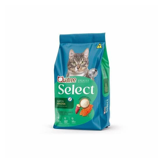 Ração Quatree Select Gatos Adultos Salmão E Arroz 10,1kg