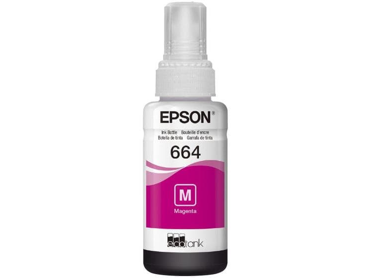 Refil de Tinta Epson T664 Magenta Compatível L121 L355 L365 L375 L395 L396 L455 L475 L495 L555 L1300 - T664320