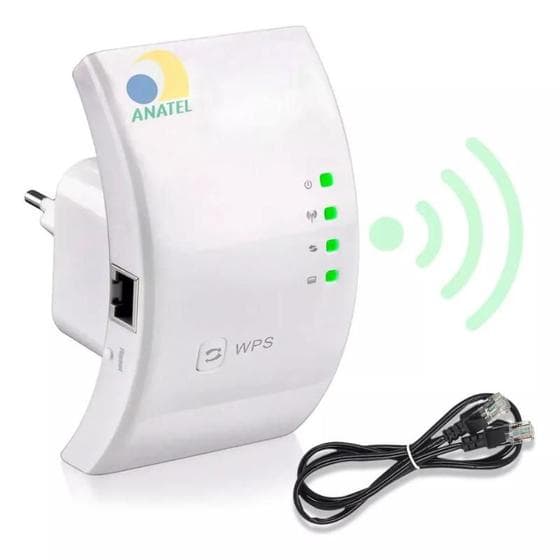 Repetidor Amplificador Expansor Antenas Wireless De Sinal Wifi 600m Ultra Rápido Botao Wps