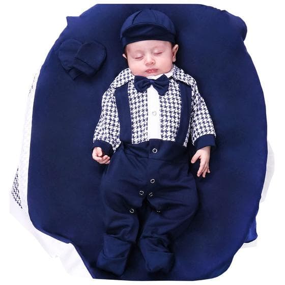 Saída de Maternidade Menino Richard Suspensório Baby