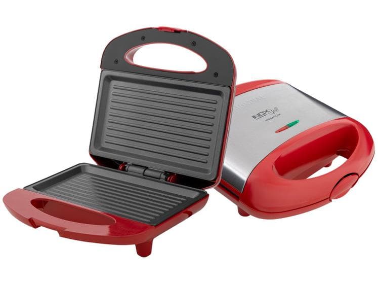 Sanduicheira e Grill Misteira Premium Mondial Vermelho/Inox 800W 220V - S-19