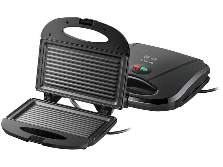 Sanduicheira Misteira Tostequeira Tostex Mini Grill Chapa Dupla Elétrica Cook Multilaser 110V