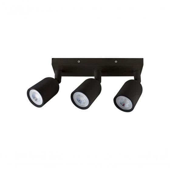 Spot De Led Direct Triplo Mr16 Linear 12w Preto Taschibra 6500k Luz Fria