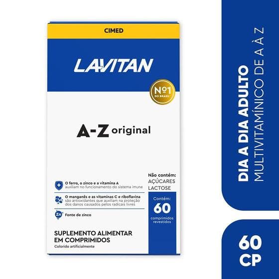 Suplemento Vitamínico Lavitan A-Z Original Com 60 comprimidos Revestidos