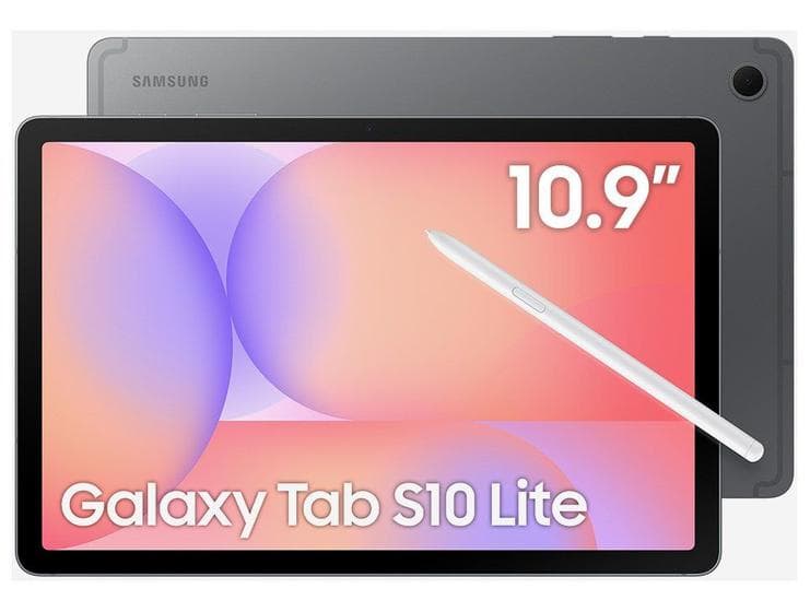 Tablet Samsung Galaxy Tab S10 Lite 128GB WiFi - Cinza, com Caneta S Pen e Capa, RAM 6GB, Tela 10.9"