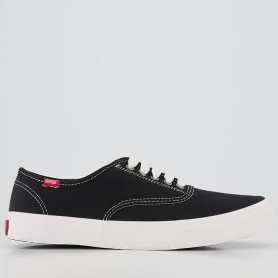 Tênis Coca Cola Kick Summer Preto e Branco