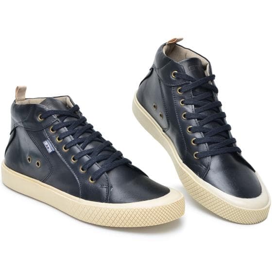 Tênis Sapatênis Botinha Casual Em Couro Gts - Masculino