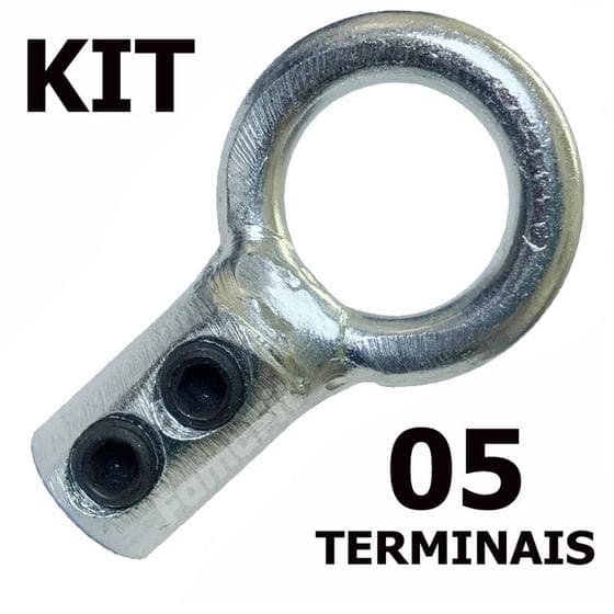 Terminal de Reparo Cabo de Aço Academia 5 Unidades